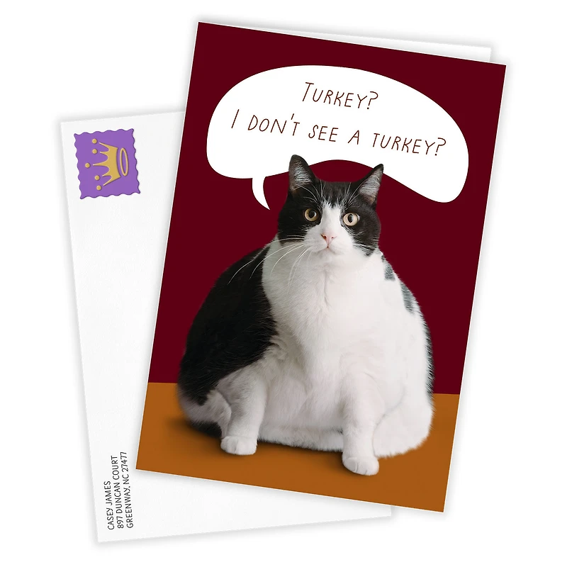 Fat Cat Funny Custom Thanksgiving Card for only USD 4.99 | Hallmark