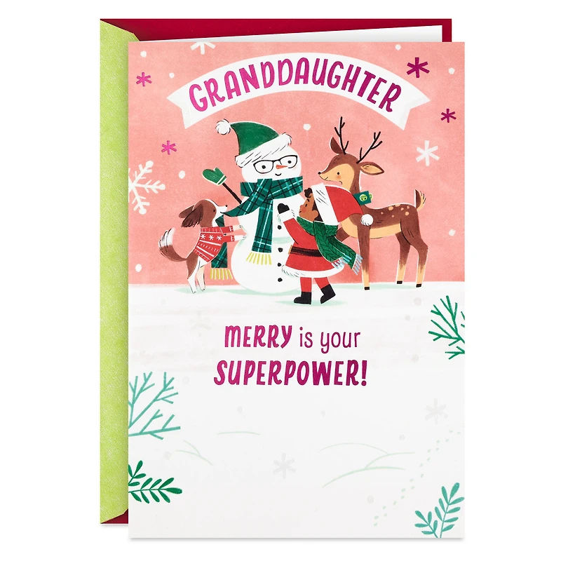 Merry Is Your Superpower Pop-Up Christmas Card for Granddaughter for only USD 5.99 | Hallmark