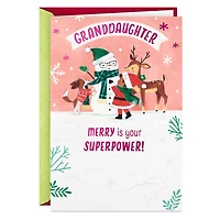 Merry Is Your Superpower Pop-Up Christmas Card for Granddaughter for only USD 5.99 | Hallmark