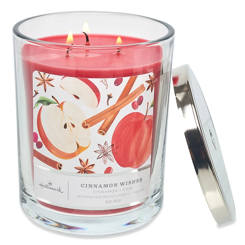 Cinnamon Wishes Scented 3-Wick Candle, 16 oz. for only USD 29.99 | Hallmark