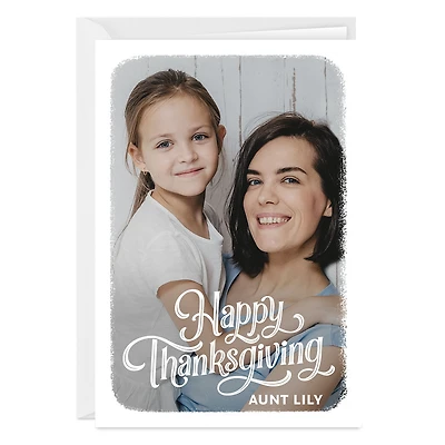 White Frame Custom Thanksgiving Card for only USD 4.99 | Hallmark