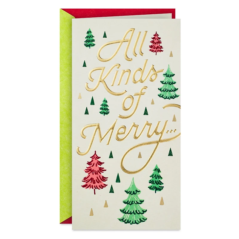 All Kinds of Merry Money Holder Christmas Card for only USD 4.99 | Hallmark