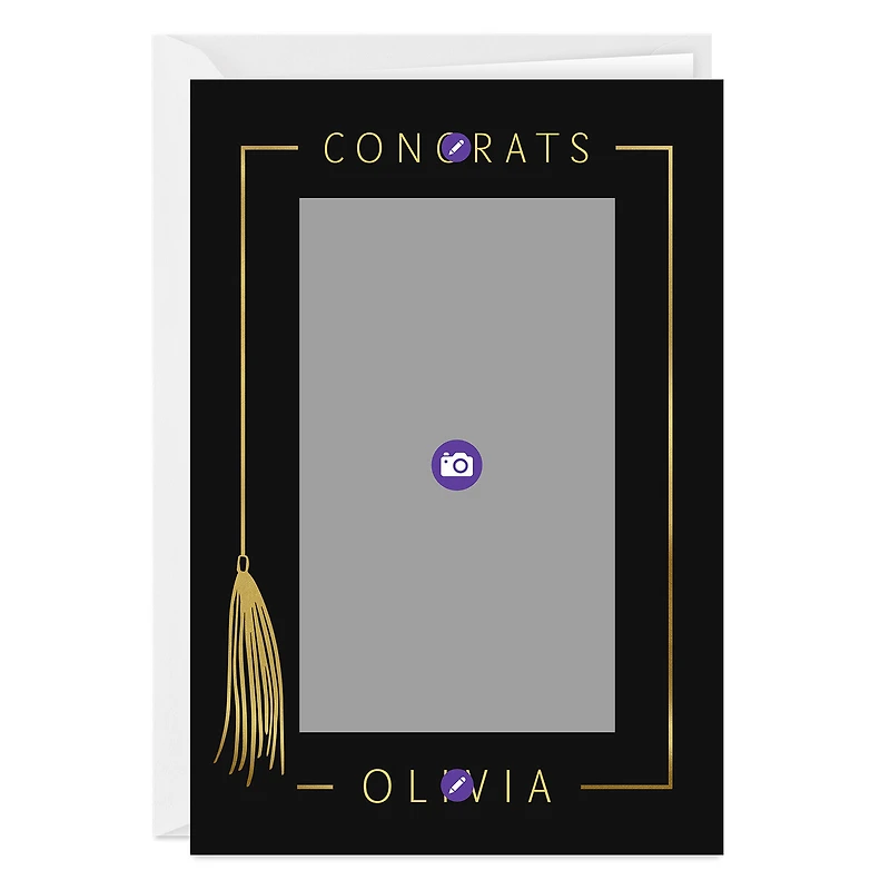 Personalized Gold Tassel Graduation Photo Card for only USD 4.99 | Hallmark