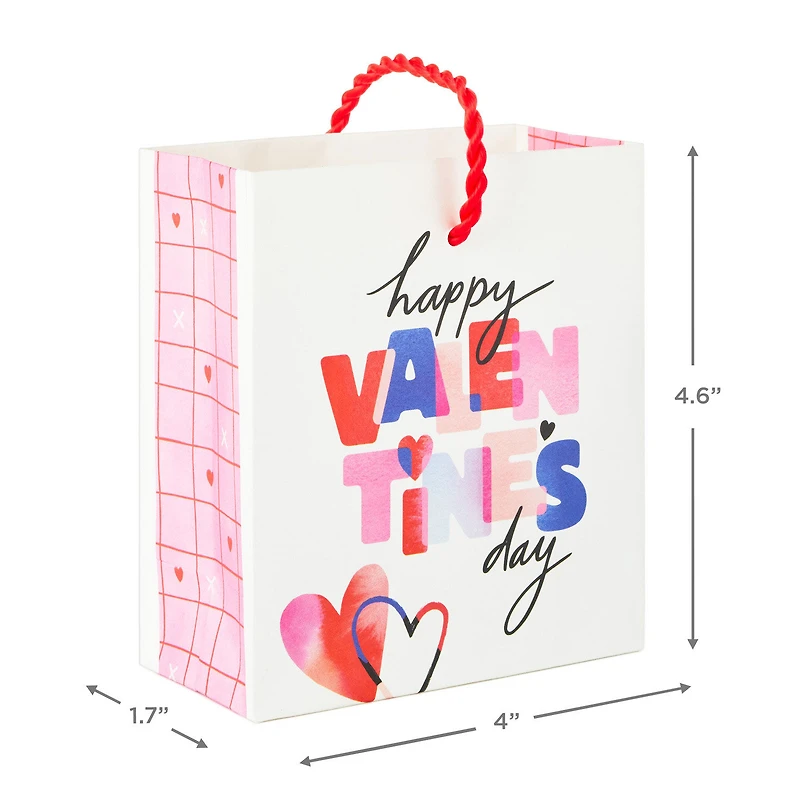 4.6" Happy Valentine's Day on White Gift Card Holder Mini Bag for only USD 2.49 | Hallmark