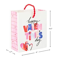 4.6" Happy Valentine's Day on White Gift Card Holder Mini Bag for only USD 2.49 | Hallmark