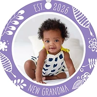 New Grandma Round Metal Personalized Ornament, Custom Photo and Text for only USD 17.99 | Hallmark