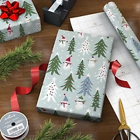 Snowmen and Christmas Trees Jumbo Wrapping Paper Roll, 90 sq. ft. for only USD 9.99 | Hallmark