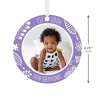 New Grandma Round Metal Personalized Ornament, Custom Photo and Text for only USD 17.99 | Hallmark