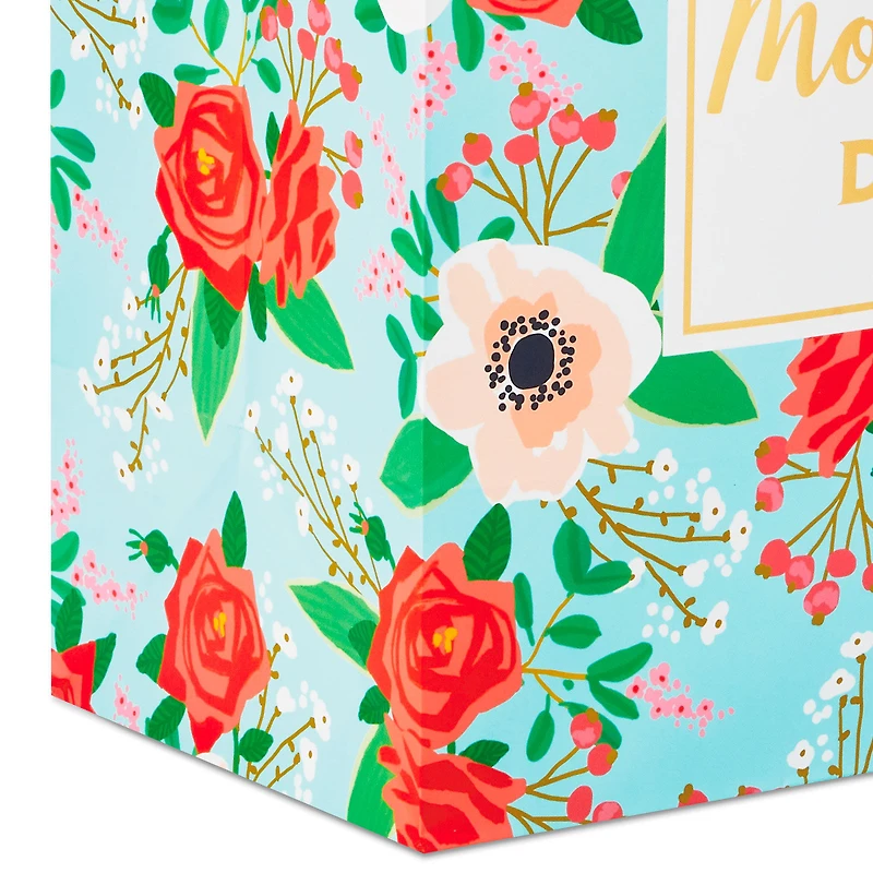 17" Teal Floral XL Mother's Day Gift Bag With Tissue for only USD 7.99 | Hallmark