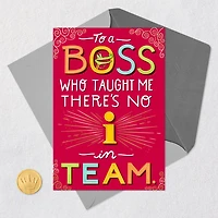 There's No "I" in Team Funny Boss's Day Card for only USD 3.99 | Hallmark