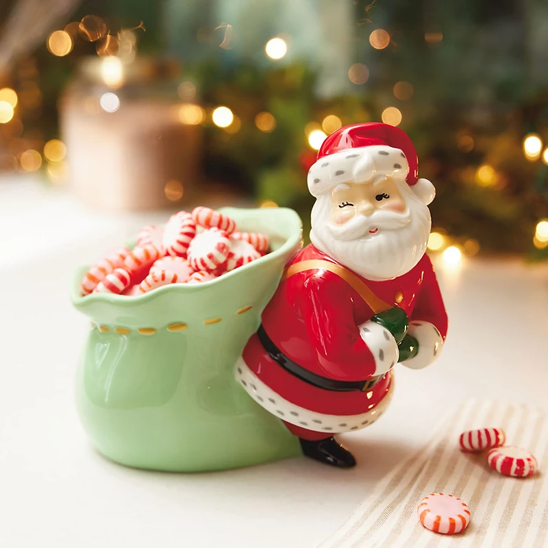 Santa With Toy Bag Candy Dish, 7" H for only USD 42.99 | Hallmark