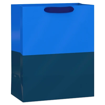 13" Navy Blue and Cobalt Color Block Large Gift Bag for only USD 4.99 | Hallmark