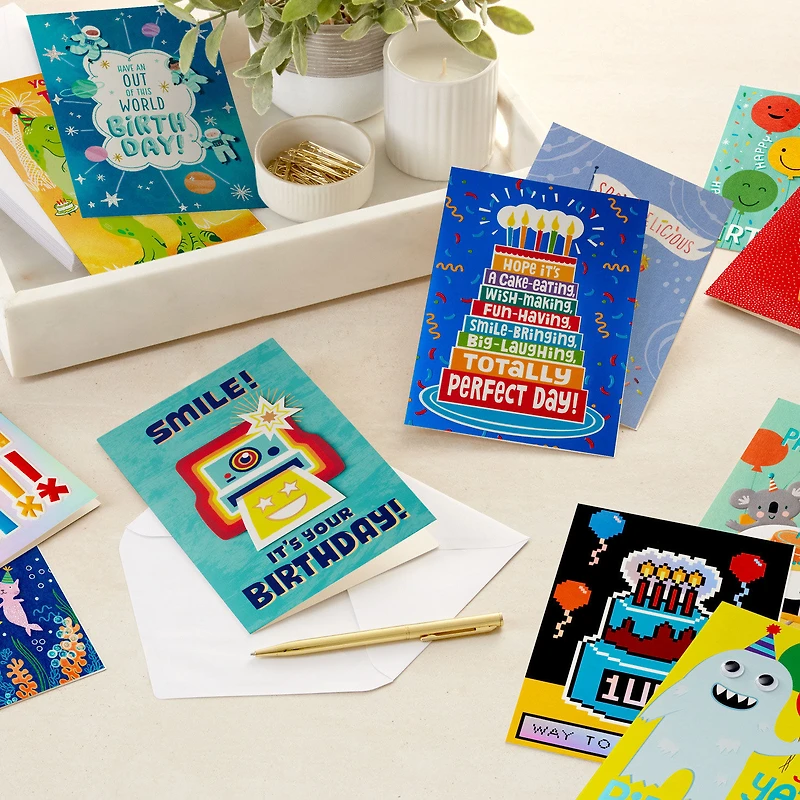 Kids' Birthday Fun Assorted Boxed Birthday Note Cards, Pack of 12 for only USD 13.99 | Hallmark
