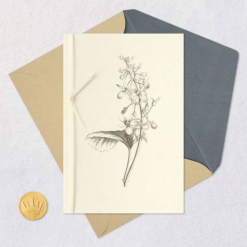 Black-and-White Botanical Drawing Blank Card for only USD 6.99 | Hallmark