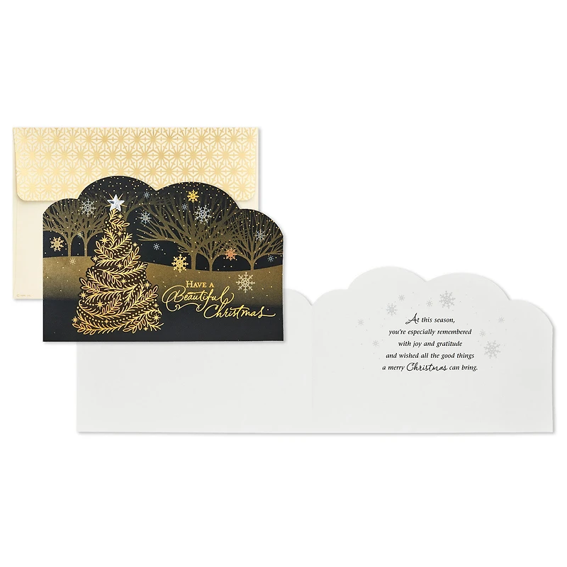 Elegant Tree on Black Boxed Christmas Cards, Pack of 16 for only USD 20.49 | Hallmark