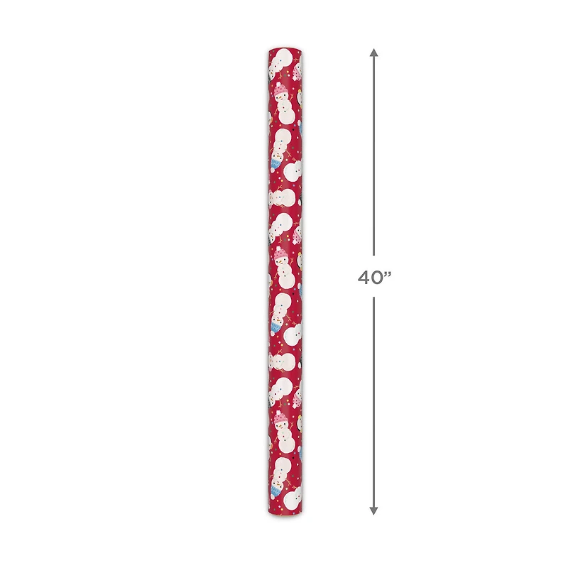 Snow Kiddos on Red Jumbo Holiday Wrapping Paper Roll, 90 sq. ft. for only USD 9.99 | Hallmark