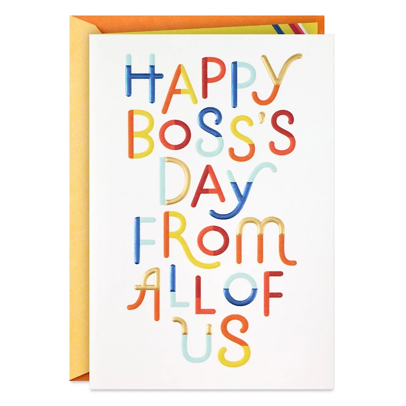 Great Big Cheer Boss's Day Card From All for only USD 4.99 | Hallmark
