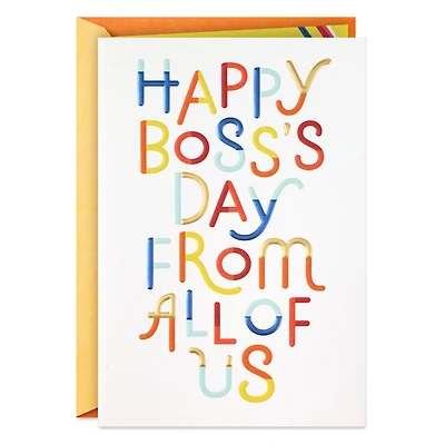 Great Big Cheer Boss's Day Card From All for only USD 4.99 | Hallmark