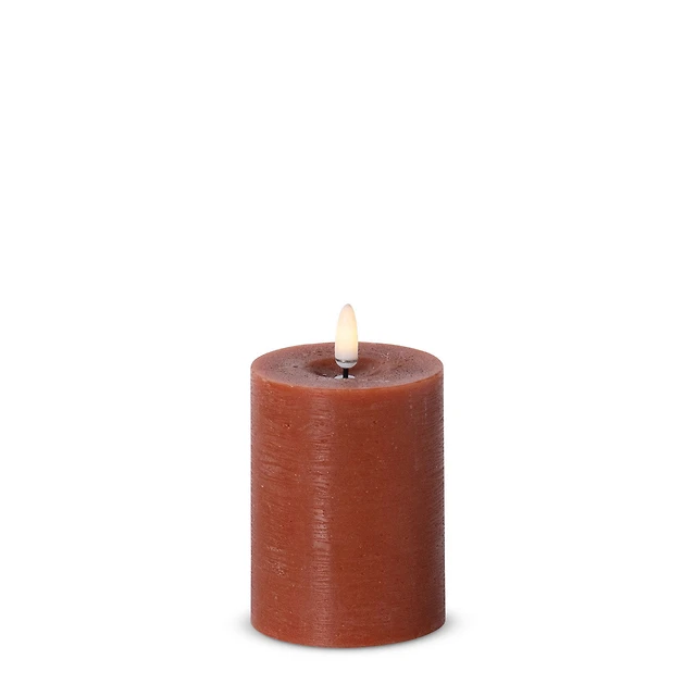 K&K Interiors Rust LED Pillar Candle