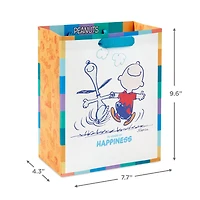 9.6" Peanuts® 75th Anniversary Happy Dance Medium Gift Bag for only USD 3.49 | Hallmark