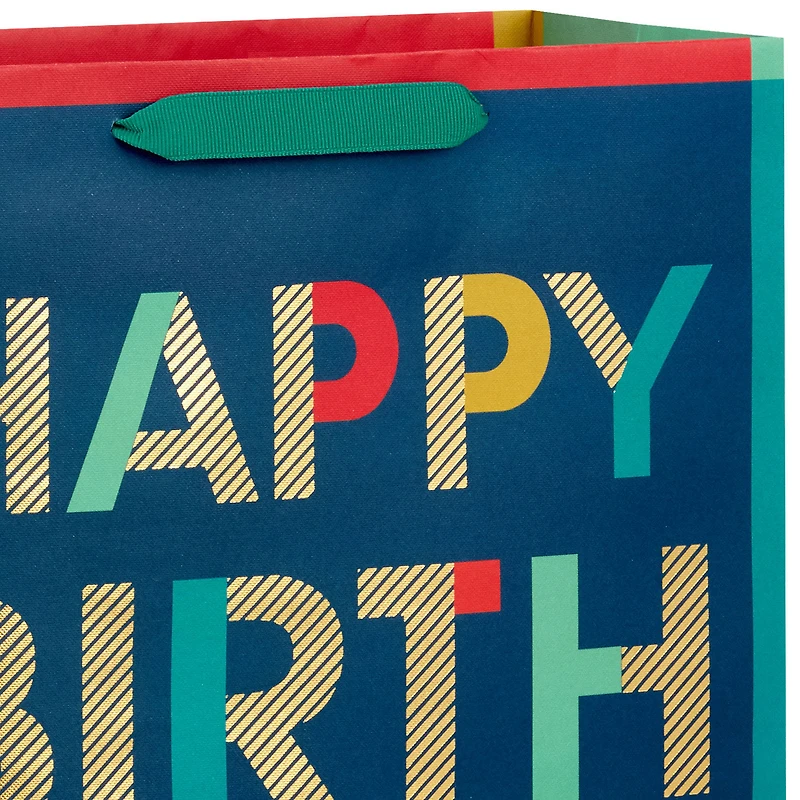 13" Bold Stacked Wishes Large Birthday Gift Bag for only USD 4.99 | Hallmark