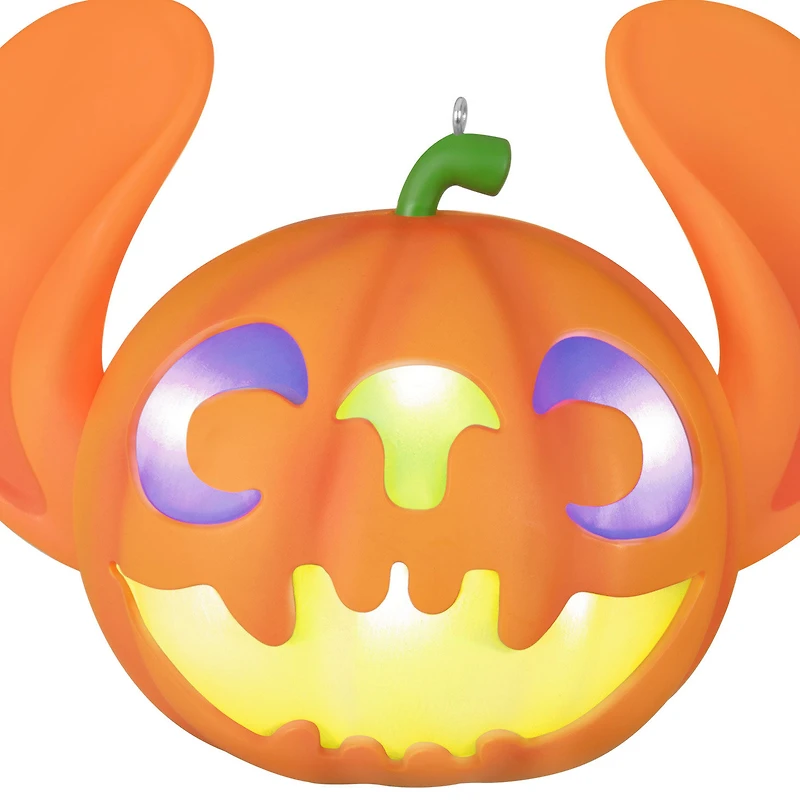 Disney Lilo & Stitch Spooky Stitch Jack-o'-Lantern Ornament With Light for only USD 33.99 | Hallmark