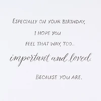 You Are Important and Loved Birthday Card for Wife for only USD 7.59 | Hallmark