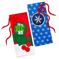 56" Snowflakes and Santa Face 2-Pack Giant Plastic Christmas Gift Bags for only USD 10.99 | Hallmark