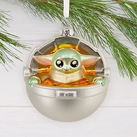 Star Wars: The Mandalorian™ Grogu in Pram Glass Hallmark Ornament for only USD 14.99 | Hallmark