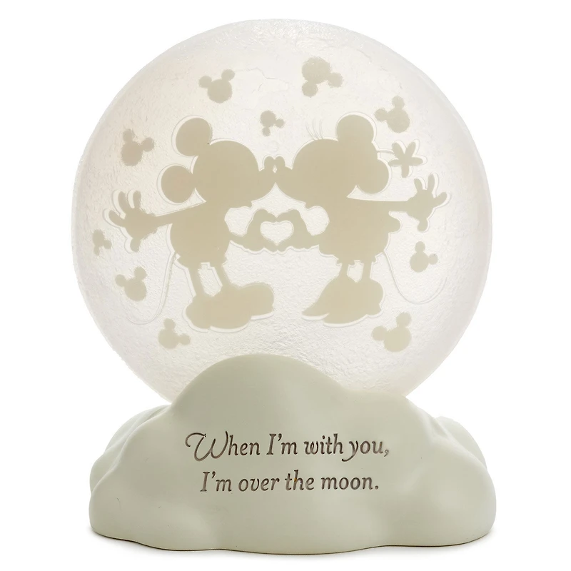 Disney Mickey Mouse and Minnie Mouse Moon Figurine With Light for only USD 49.99 | Hallmark