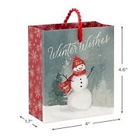 4.6" Winter Wishes Snowman Holiday Gift Card Holder Mini Bag for only USD 2.49 | Hallmark