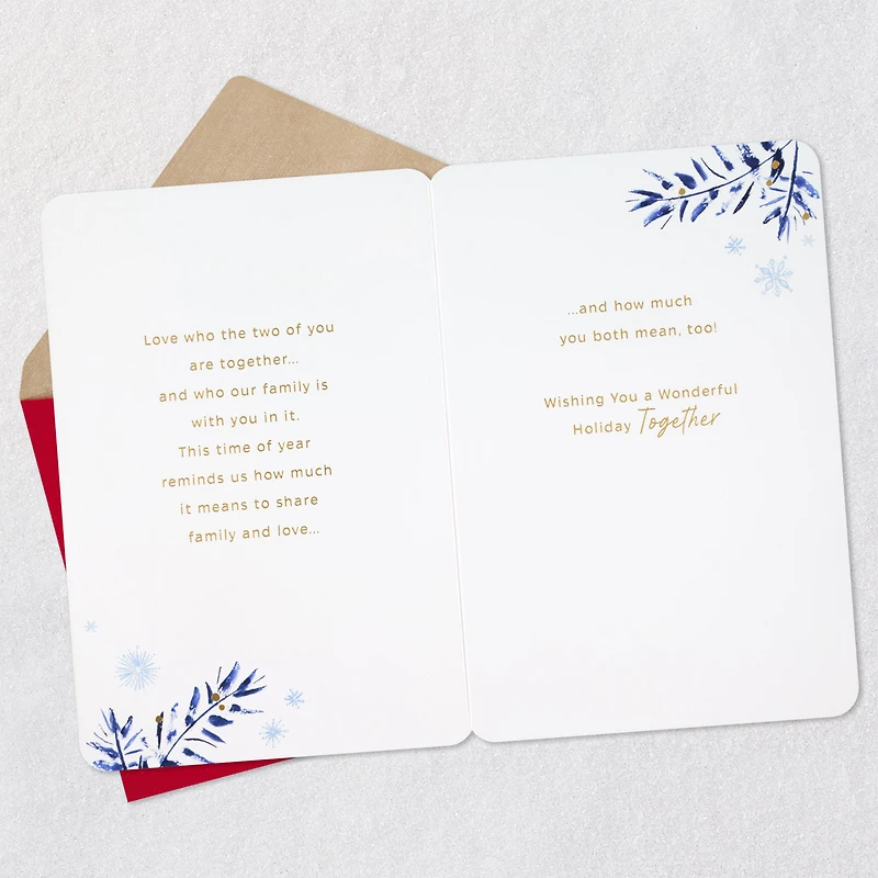 Love the Two of You Together Christmas Card for Son and His Love for only USD 6.99 | Hallmark