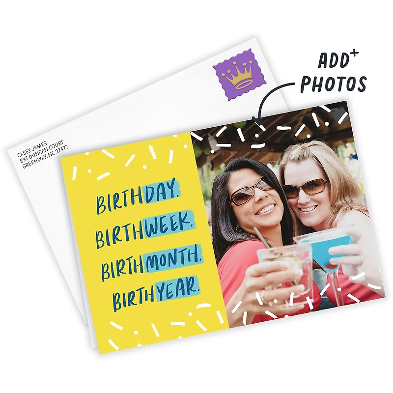 Personalized Celebration Confetti Birthday Photo Card for only USD 4.99 | Hallmark