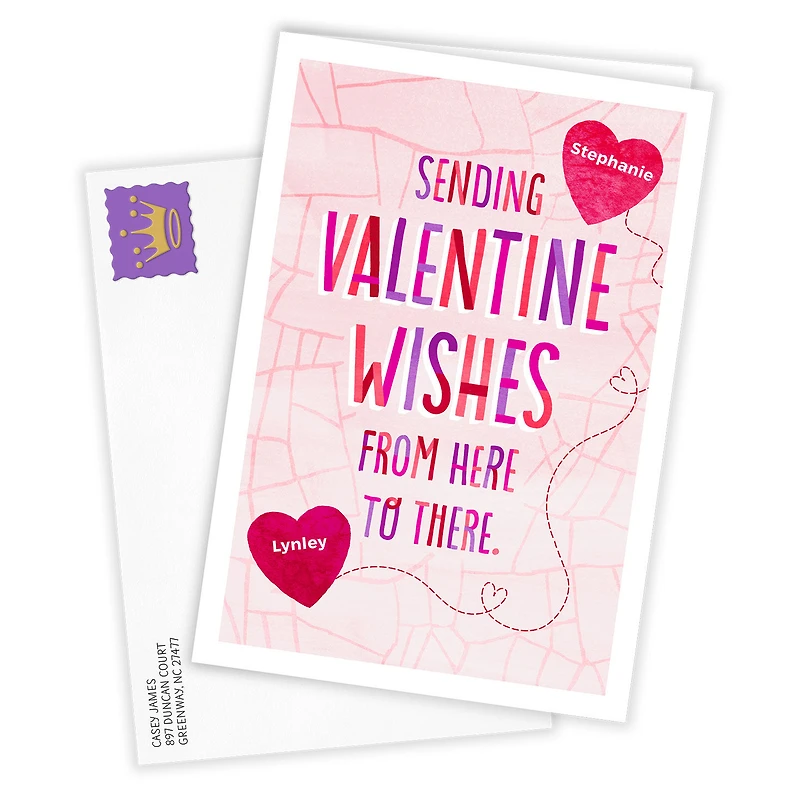Wishes Here to There Custom Valentine’s Day Card for only USD 4.99 | Hallmark