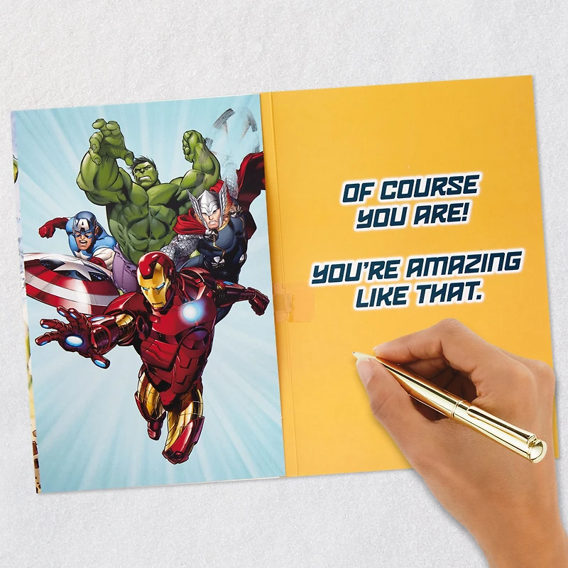 Marvel Avengers Super-Heroic Kids Birthday Card with Sound for only USD 6.59 | Hallmark