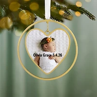 Gold Heart Metal Personalized Ornament, Custom Photo and Text for only USD 30.99 | Hallmark