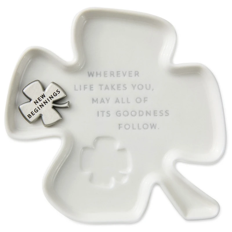 Clover-Shaped Trinket Dish With Token for only USD 28.99 | Hallmark