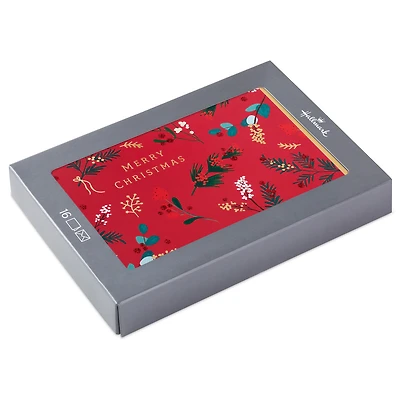 Holiday Berries and Greenery Boxed Christmas Cards, Pack of 16 for only USD 15.49 | Hallmark