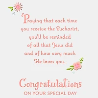 Blessings and Prayers Floral Cross First Communion Card for only USD 2.99 | Hallmark