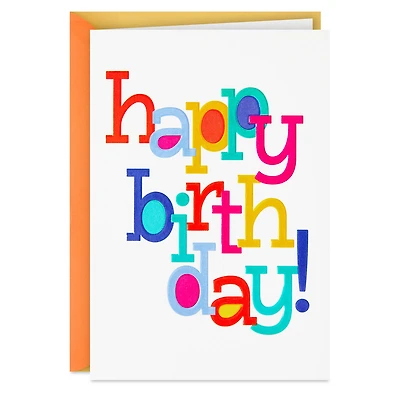 Big Bright Wishes Lettering Birthday Card for only USD 3.99 | Hallmark