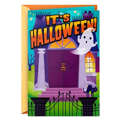 Haunted House Funny Musical Pop-Up Halloween Card With Spinning Bat for only USD 10.99 | Hallmark