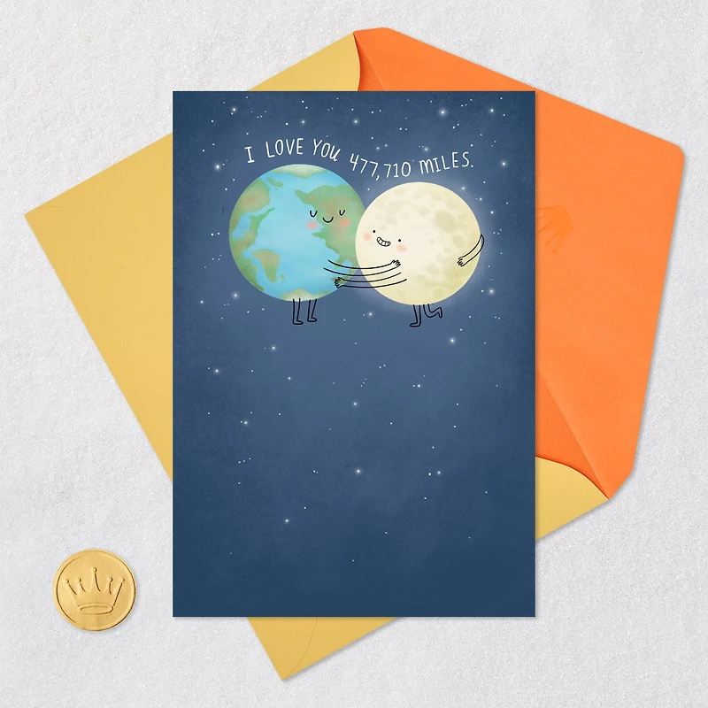 477,710 Miles Funny Romantic Love Card for only USD 3.99 | Hallmark