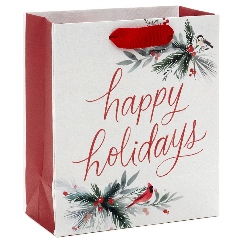 6.5" Happy Holidays on White Small Gift Bag for only USD 2.49 | Hallmark