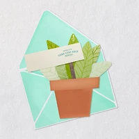 Potted Plant Paper Craft Birthday Card with Mini Card for only USD 5.99 | Hallmark