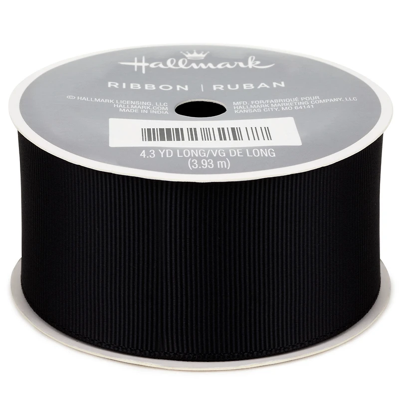1.5" Black Grosgrain Ribbon, 12.9' for only USD 4.99 | Hallmark
