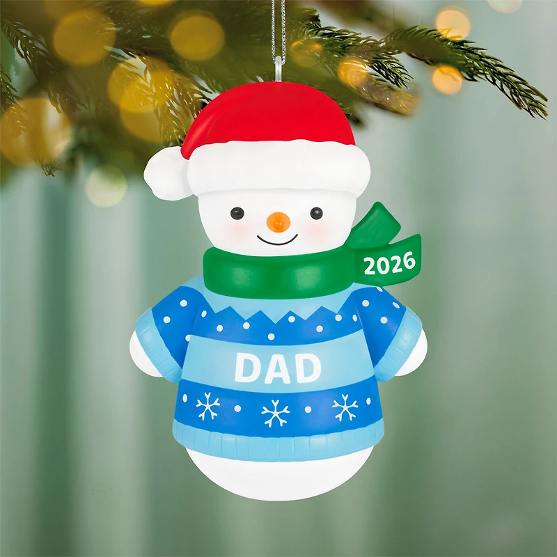 Dad Snowman 2026 Ornament for only USD 18.99 | Hallmark