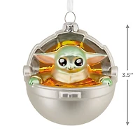 Star Wars: The Mandalorian™ Grogu in Pram Glass Hallmark Ornament for only USD 14.99 | Hallmark