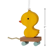 Yellow Duck Pull Toy Wood Hallmark Ornament for only USD 14.99 | Hallmark
