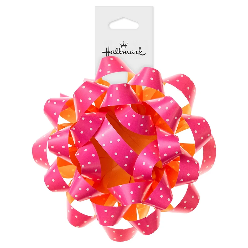 4.6" White Mini Dots on Pink Gift Bow for only USD 1.99 | Hallmark