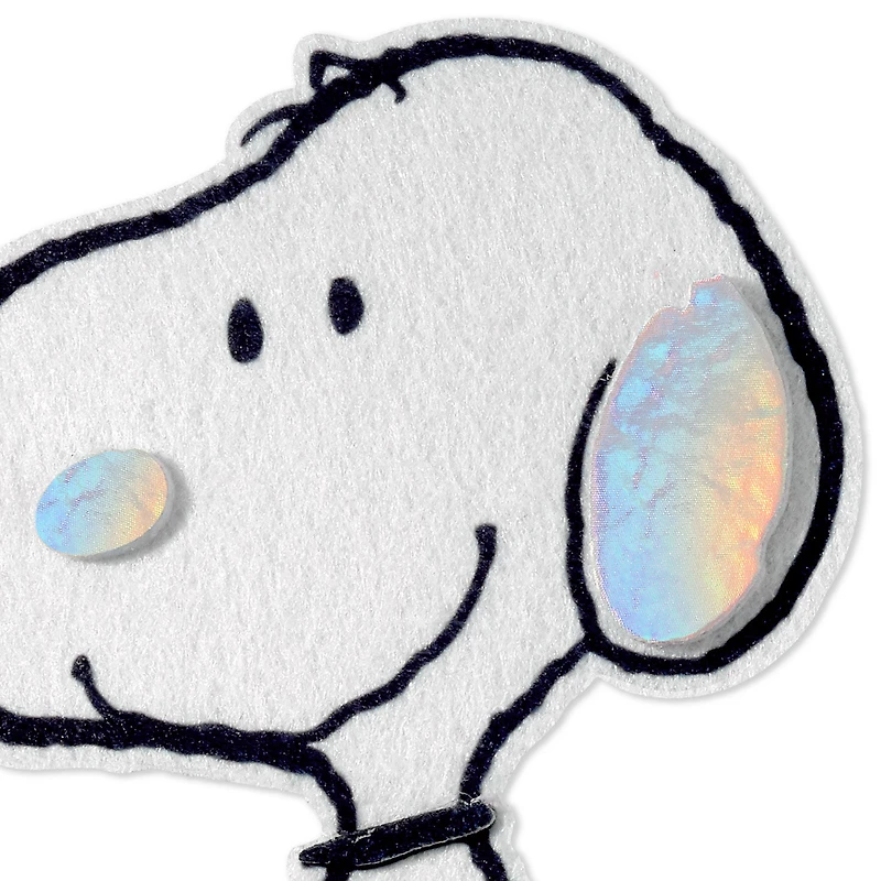 Peanuts® 75th Anniversary Felt Snoopy Blank Card for only USD 10.59 | Hallmark